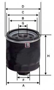 S 3428 R Sofima filtro de óleo