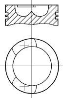Pistão do kit para 1 cilindro, STD 133062 Diesel Technic