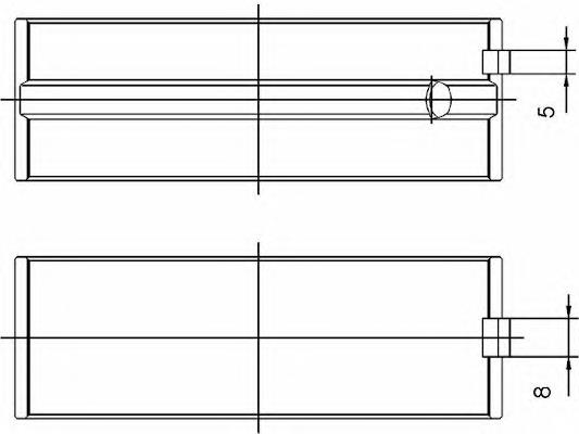 Folhas inseridas principais de cambota, kit, padrão (STD) H10507STD Glyco