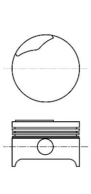 Pistão do kit para 1 cilindro, STD 7701700671 Renault (RVI)