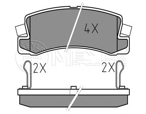 0252007615W Meyle sapatas do freio traseiras de disco