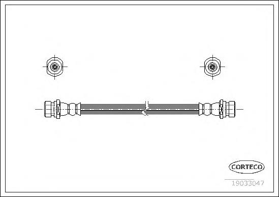 19033047 Corteco mangueira do freio traseira