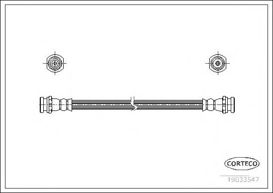 19033547 Corteco mangueira do freio traseira