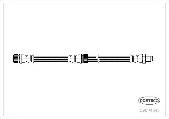 19034345 Corteco mangueira do freio traseira