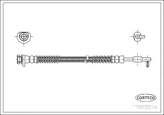 19032279 Corteco mangueira do freio traseira