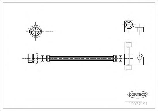 19032191 Corteco mangueira do freio traseira