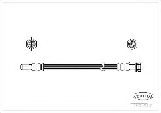 19032181 Corteco mangueira do freio dianteira