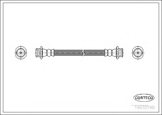 Mangueira do freio traseira 19032198 Corteco