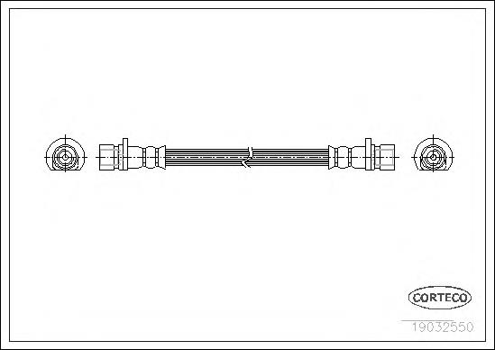 19032550 Corteco mangueira do freio traseira