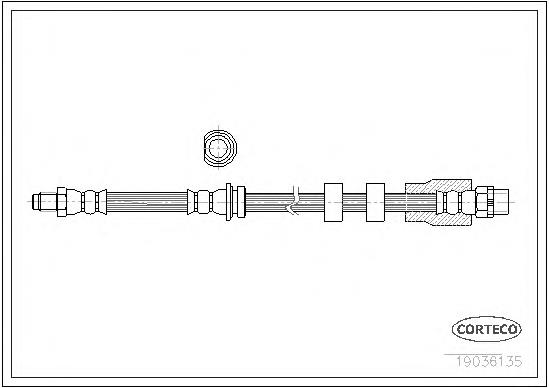 19036135 Corteco mangueira do freio dianteira