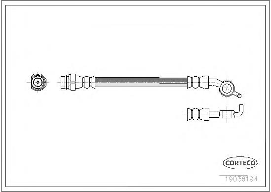 19036194 Corteco mangueira do freio traseira