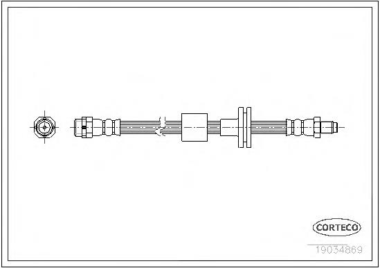 19034869 Corteco mangueira do freio dianteira