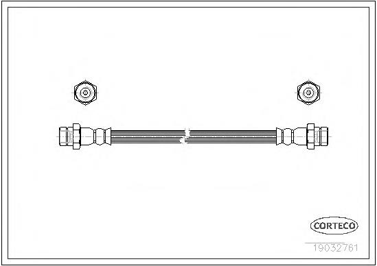 Mangueira do freio dianteira 19032761 Corteco