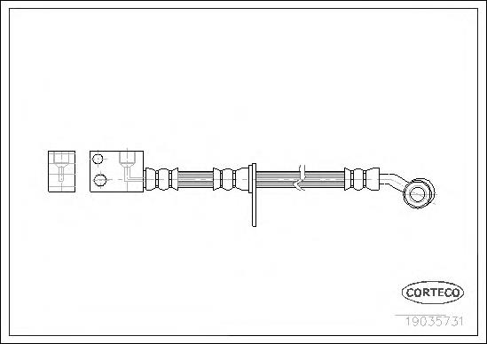 19035731 Corteco mangueira do freio dianteira direita