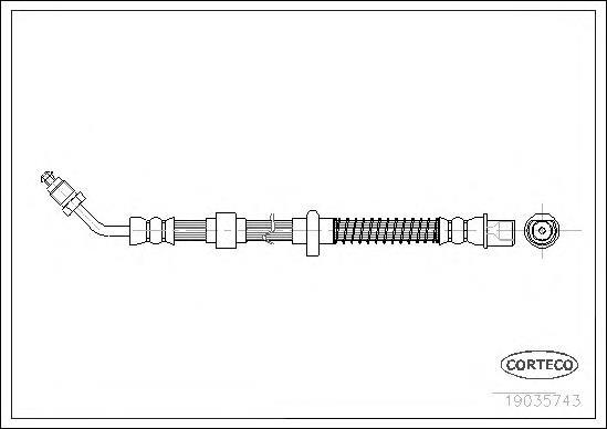 Mangueira do freio traseira direita para Citroen C5 (RD/X7)