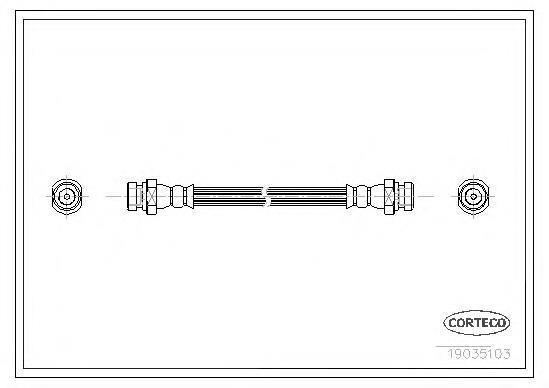 Mangueira do freio dianteira 19035103 Corteco