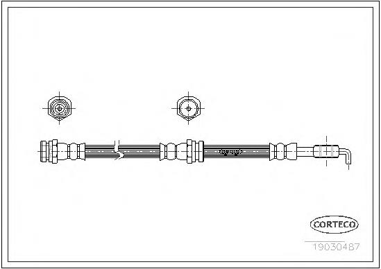 19030487 Corteco mangueira do freio dianteira