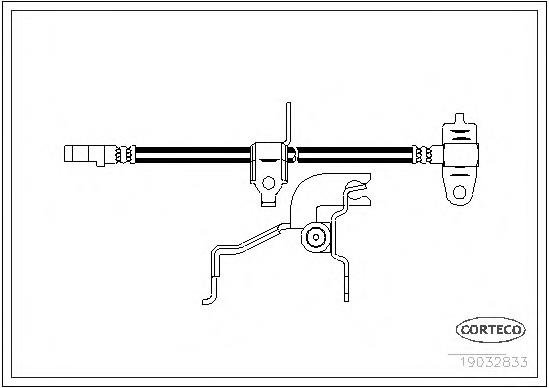 19032833 Corteco mangueira do freio dianteira esquerda