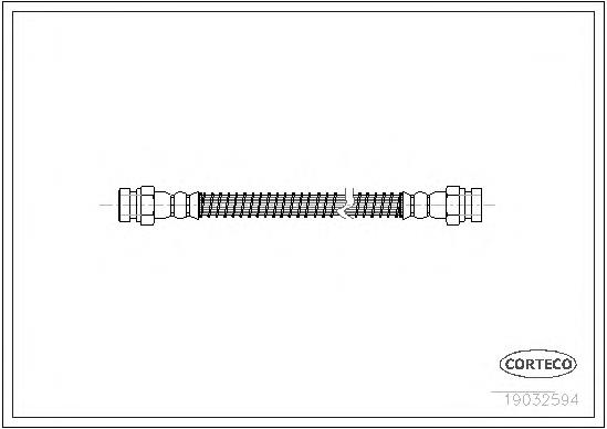 Mangueira do freio traseira esquerda 19032594 Corteco
