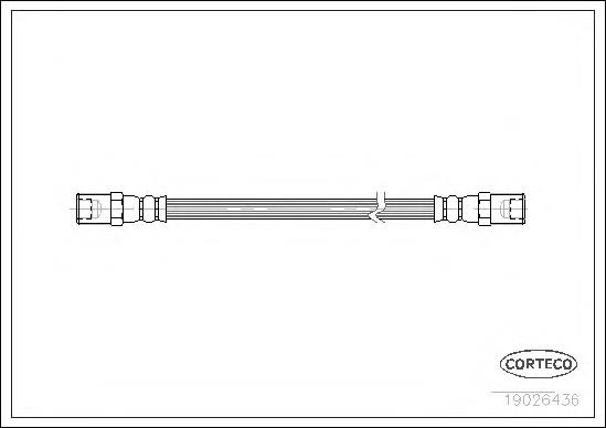 TA6018 Brembo mangueira do freio traseira