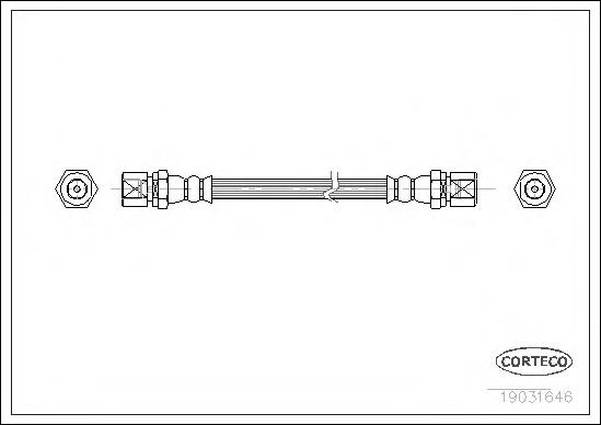 19031646 Corteco mangueira do freio traseira