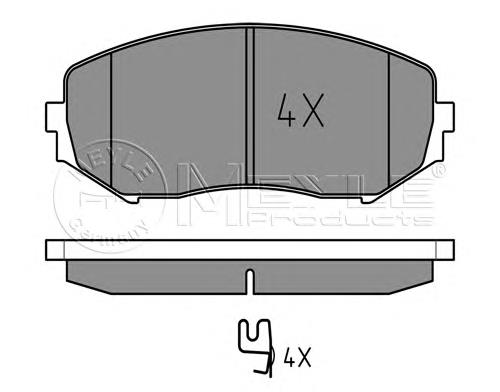 Задние дисковые колодки Meyle 0252434617W