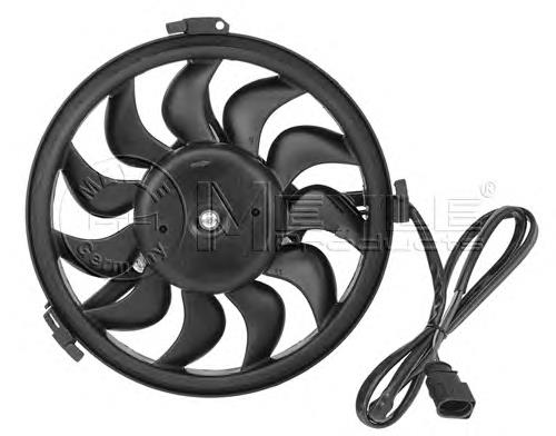 1002360027 Meyle ventilador elétrico de esfriamento montado (motor + roda de aletas)