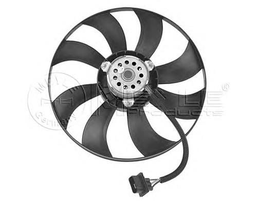 Ventilador elétrico de esfriamento montado (motor + roda de aletas) Skoda Fabia 2 5J2, 542, 572, 582