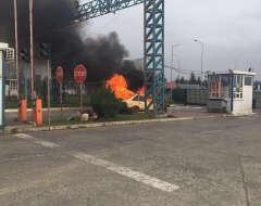 На Львівщині на пункті пропуску вщент згоріло авто
