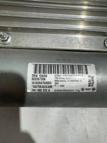 VAG 7H1880202A Подушка безопасности (AIRBAG) пассажирская в наличии Киев