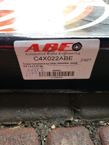 Задний дисковый тормоз C4X022ABE ABE
