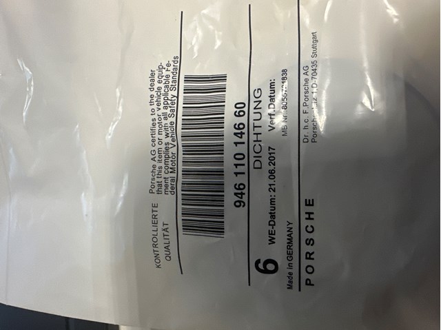 PORSCHE 94611014660 Прокладка впускного коллектора в наличии Чернигов