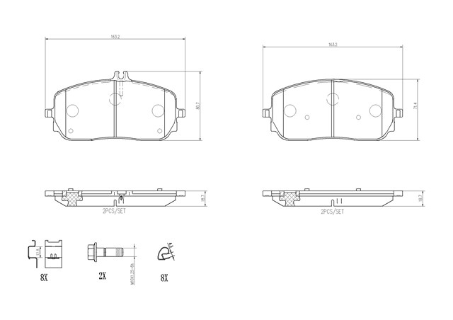 BREMBO P50152 Колодки тормозные передние дисковые в наличии Украина