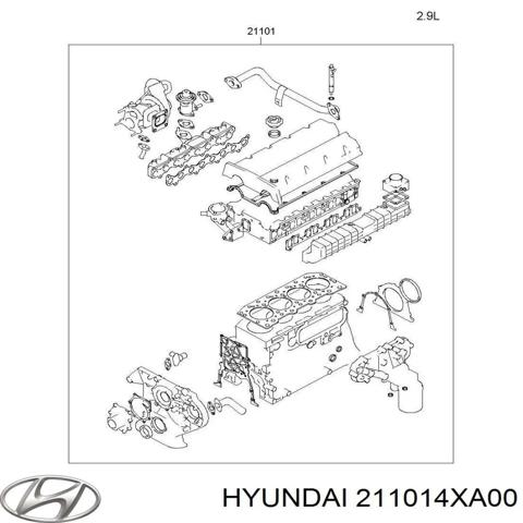 Двигатель в сборе 211014XA00 HYUNDAI