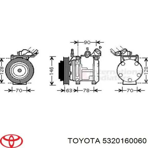 Оперение в сборе 5320160060 TOYOTA