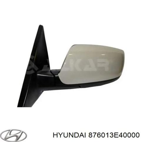 Зеркало заднего вида, левое 876013E40000 HYUNDAI