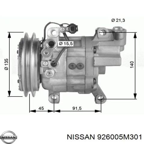 Компрессор климатической установки 926005M301 NISSAN