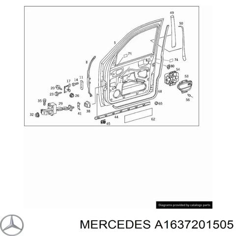 Передняя левая дверь A1637201505 MERCEDES