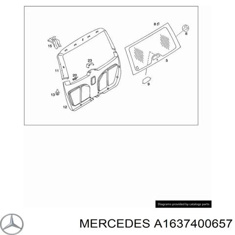 Стекло багажника (двери 3/5-й задней (ляды) A1637400657 MERCEDES