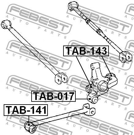 TAB143 FEBEST Сайлентблок цапфы задней купить в Запорожье