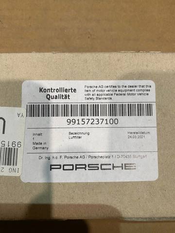 PORSCHE 99157237100 Фильтр салона в наличии Одесса