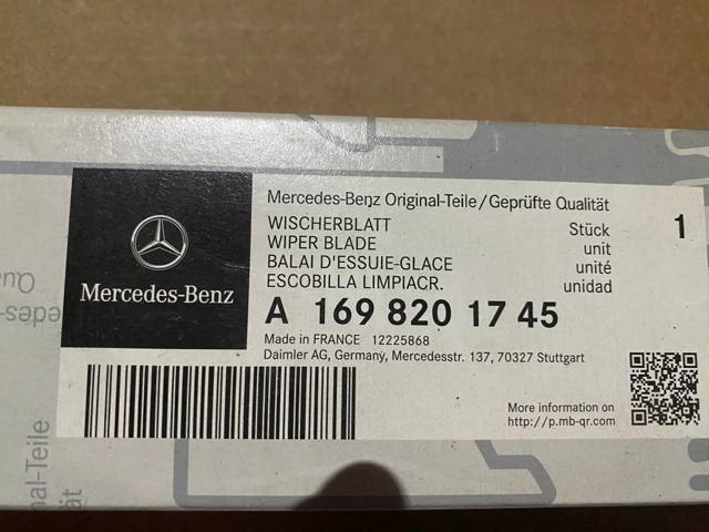 A1698201745 MERCEDES Дворник задний купить в Кривой Рог