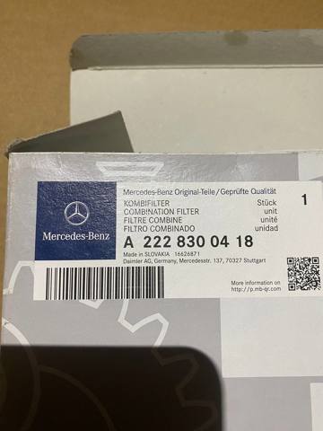 MERCEDES 2228300418 Фильтр салона в наличии Каменское