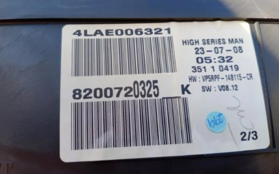 RENAULT 8200720325 Панель приборов в наличии Ирпень