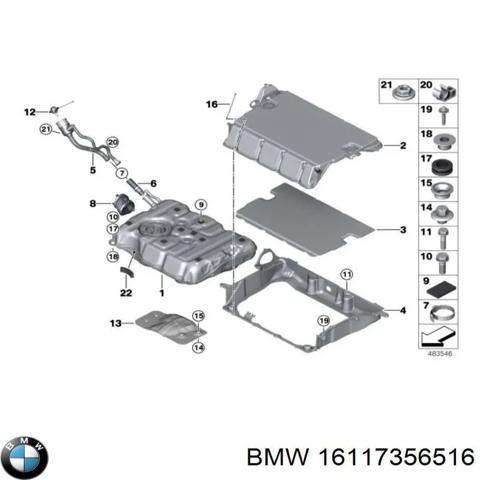 Заливная горловина топливного бака 16117356516 BMW