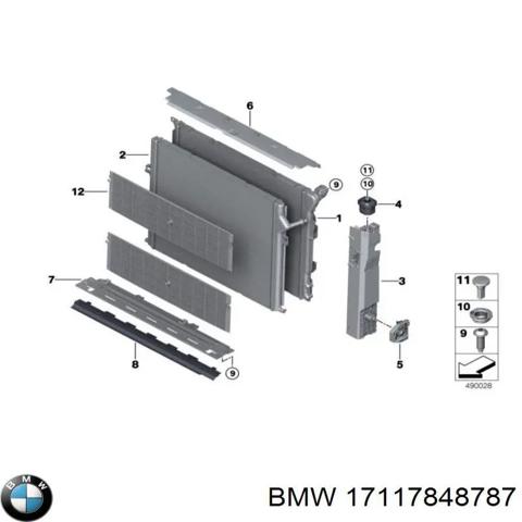 Кронштейн радиатора правый 17117848787 BMW