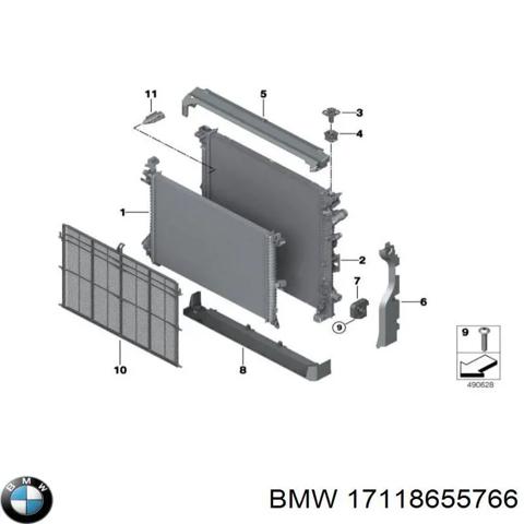 17118655766 BMW Верхний дефлектор радиатора купить в Каменское