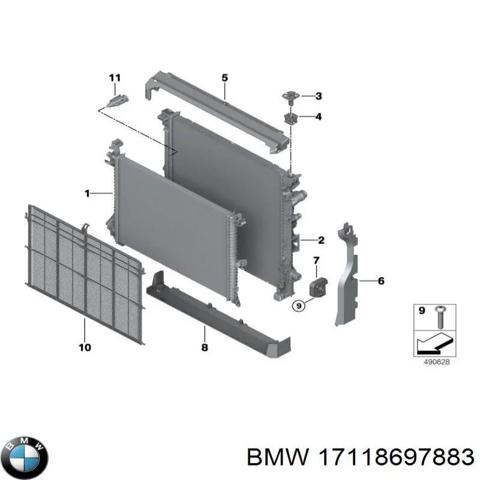 Радиатор 17118697883 BMW