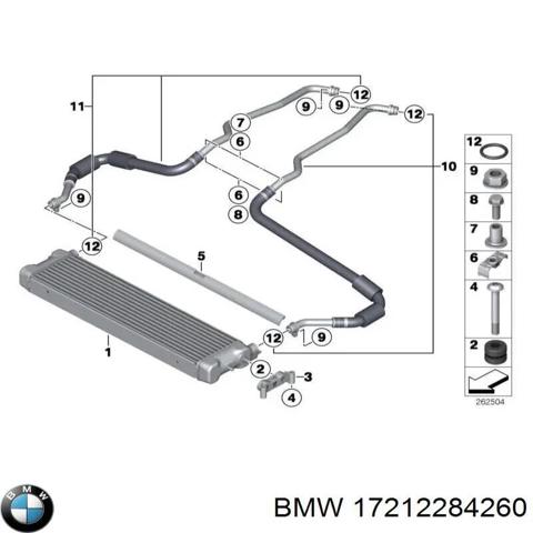 Масляный радиатор охлаждения жидкости АКПП 17212284260 BMW