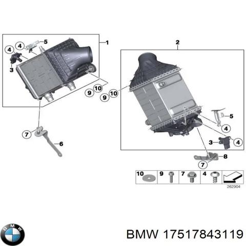 Радиатор интеркуллера 17517843119 BMW